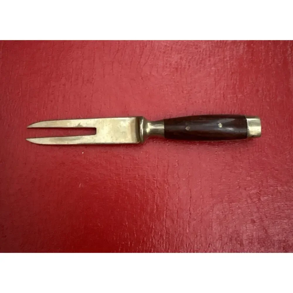 Vintage Tommy’s Gems Bangkok Thailand Cocktail Appetizer Fork Set Wood Handle
